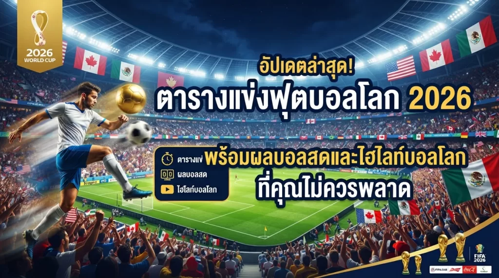 อัปเดตล่าสุด! ตารางแข่งฟุตบอลโลก 2026 พร้อมผลบอลสดและไฮไลท์บอลโลกที่คุณไม่ควรพลาด
