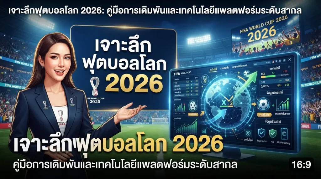 เจาะลึกฟุตบอลโลก 2026: คู่มือการเดิมพันและเทคโนโลยีแพลตฟอร์มระดับสากล